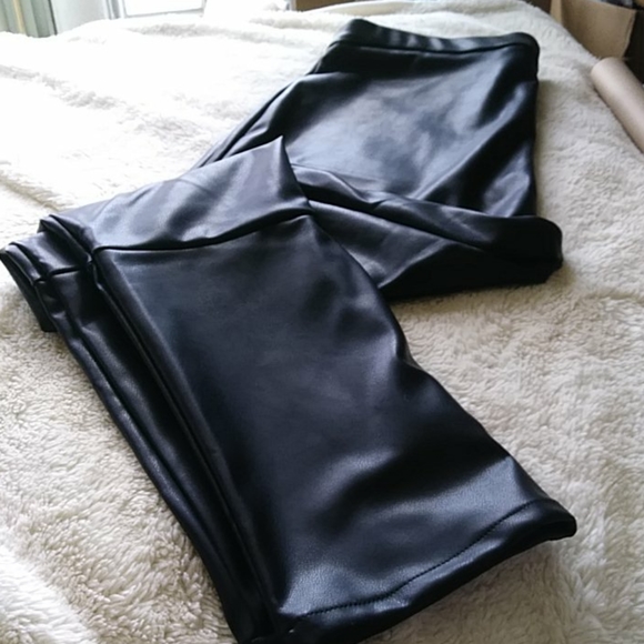 ' New'  Faux Leather Leggings XL - Picture 3 of 5